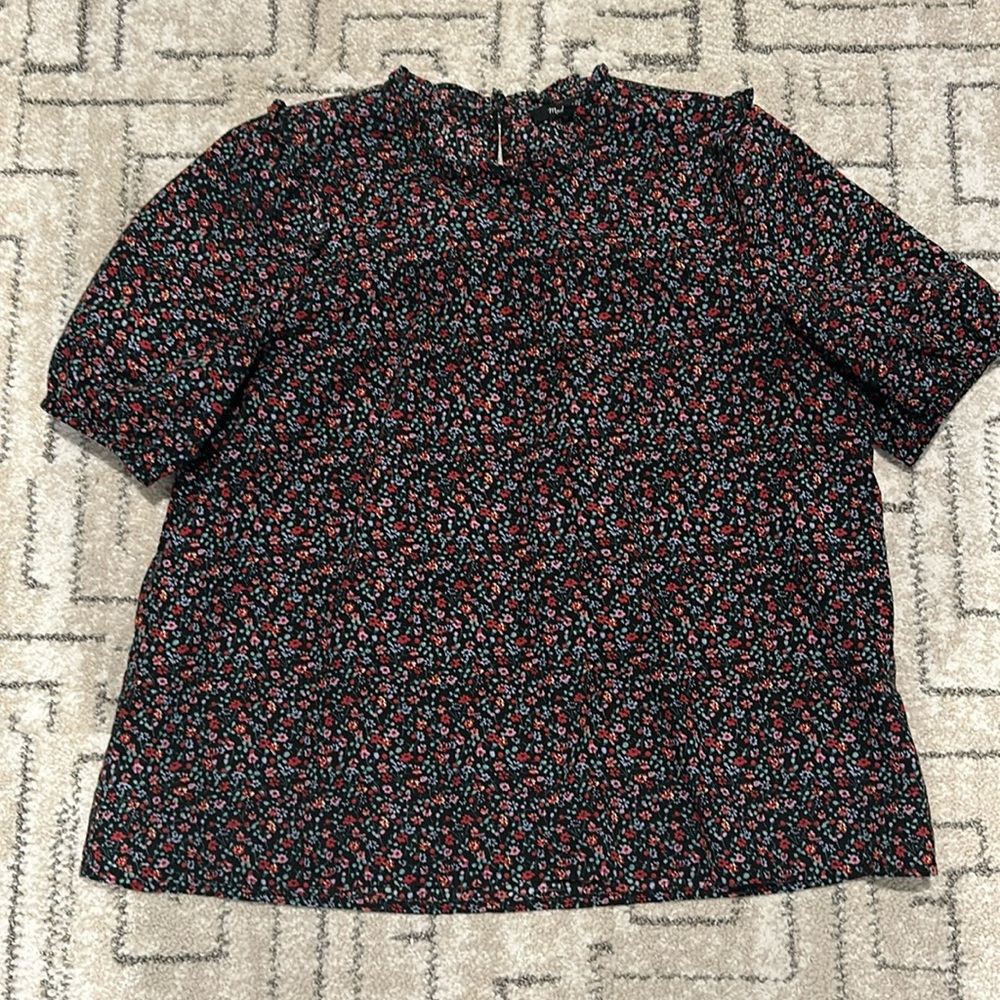Madewell floral blouse, size small